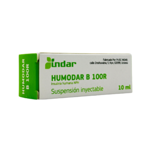 HUMODAR B 100R (INSULINA HUMANA NPH 100 UI/mL) suspensión inyectable 10 mL.