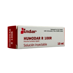 HUMODAR R 100R (Insulina Humana Regular) 100 UI / mL Solución Inyectable, vial de 10 mL