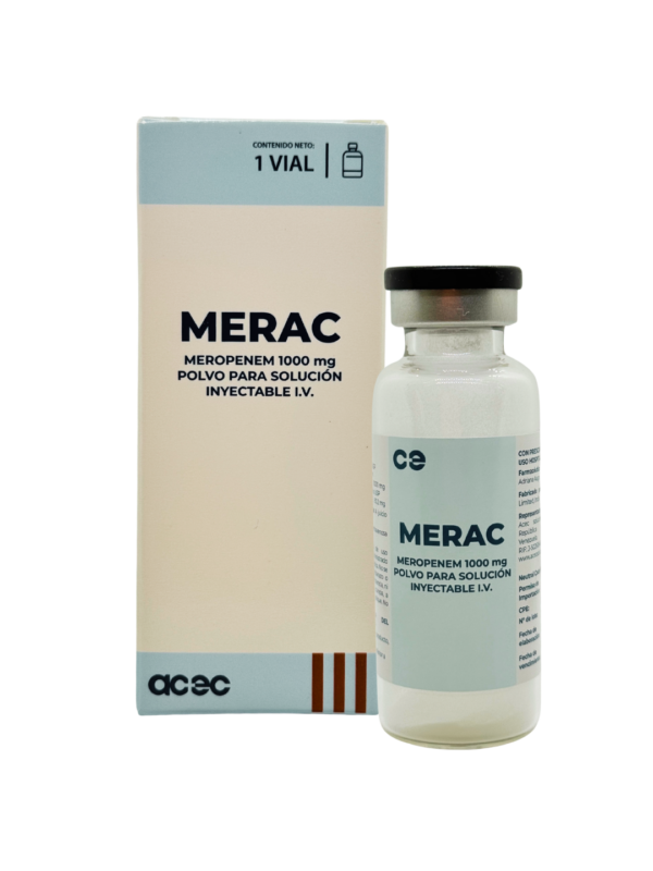Merac Merac 1000 mg | Meropenem Polvo Inyectable IV
