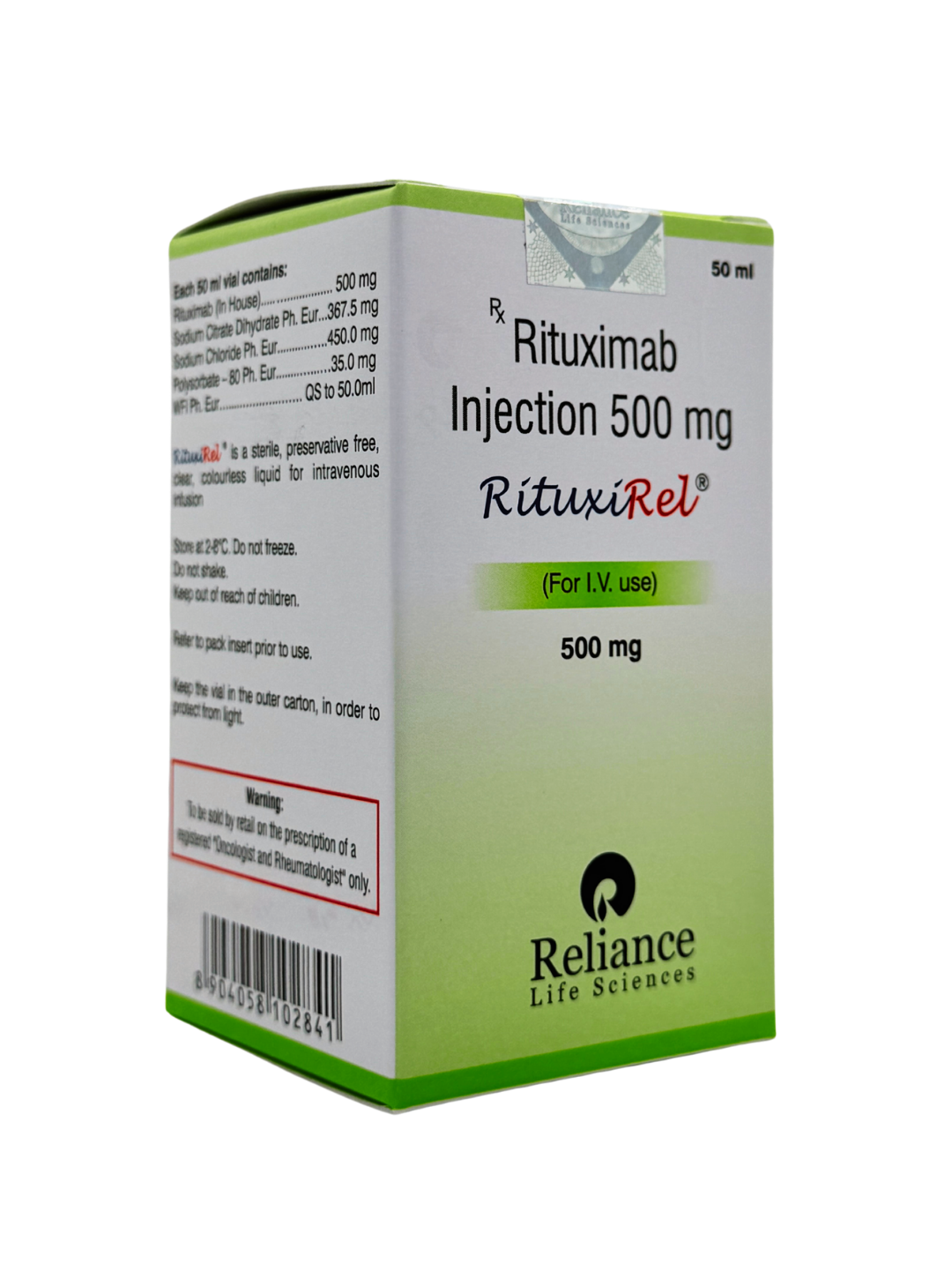 Rituxirel 500 mg / 50 mL Solución Inyectable | Rituximab