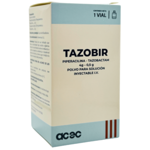 TAZOBIR 4 g – 0,5 g POLVO PARA SOLUCIÓN INYECTABLE I.V. - Piperacilina - Tazobactam